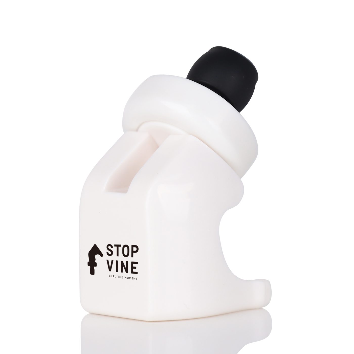 Bouchon stopper champagne blanc SPARK 3, vue de trois-quarts
