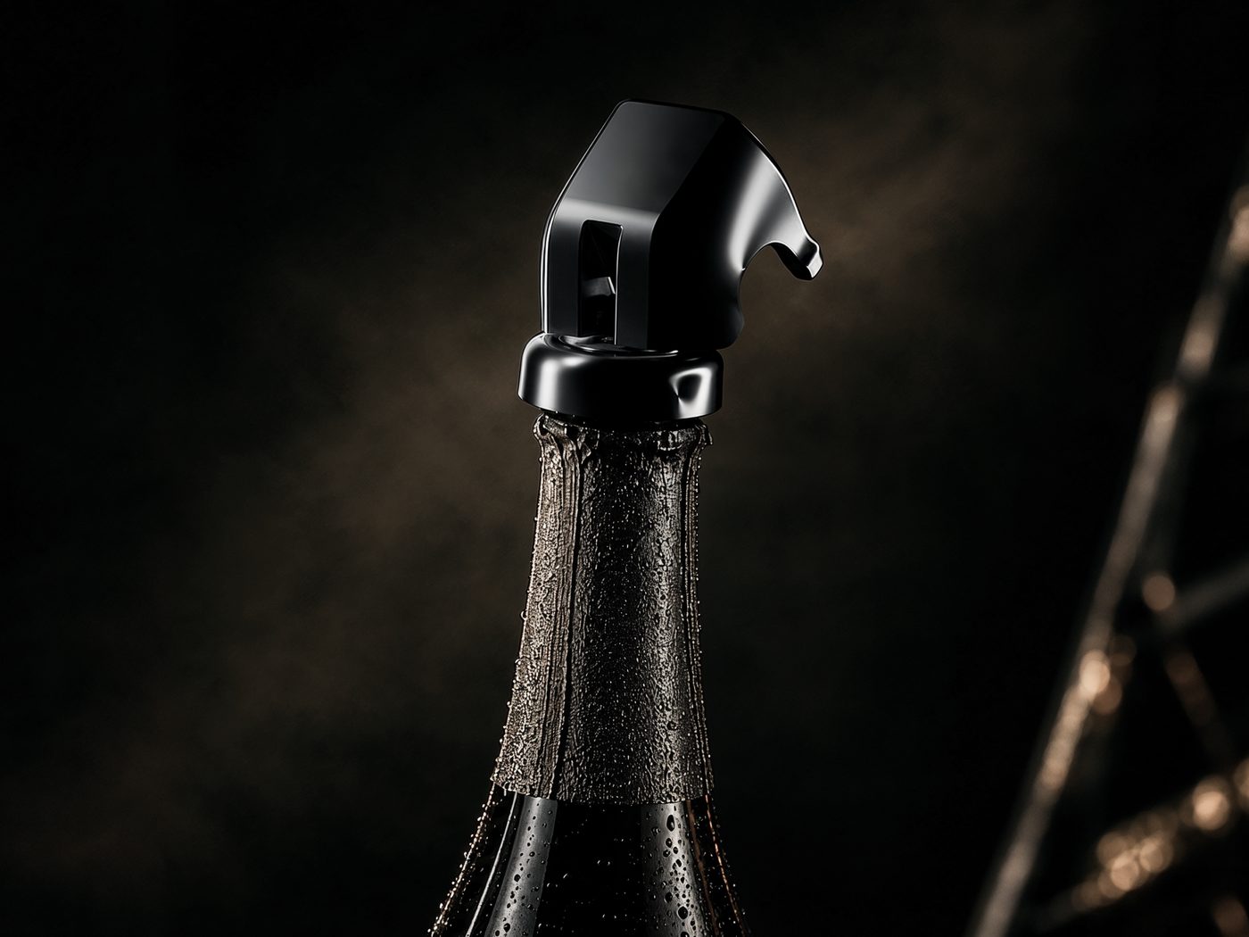 Bouchon stopper champagne inox SPARK 3, vue arrière