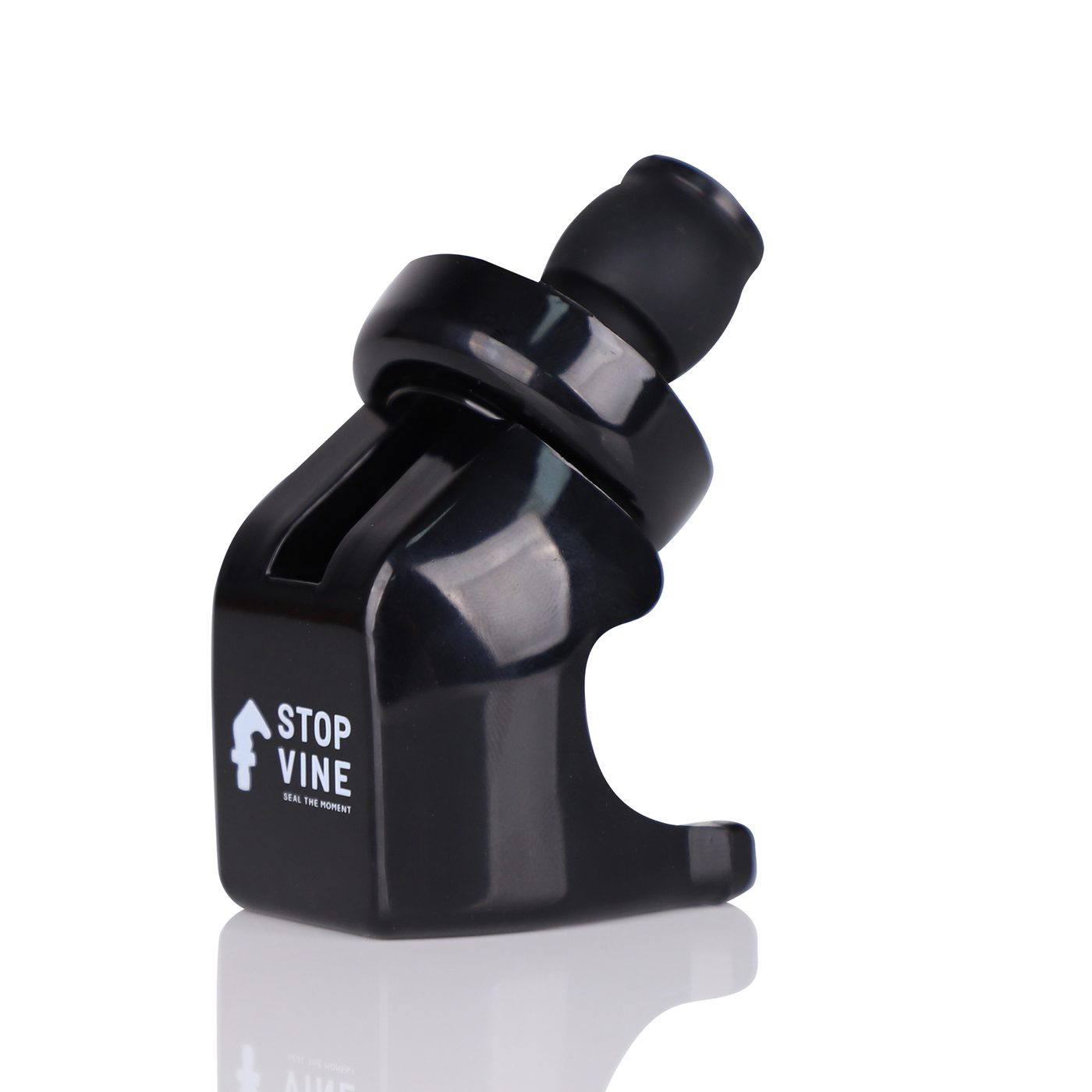 Bouchon stopper champagne noir SPARK 3, vue de trois-quarts